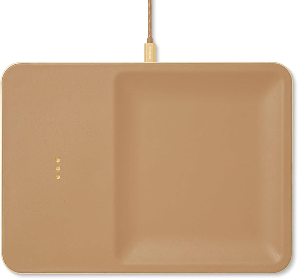 Courant Catch:3 Classics - Italian Leather Wireless Charging Station and Valet Tray (Cortado) - Q... | Amazon (US)