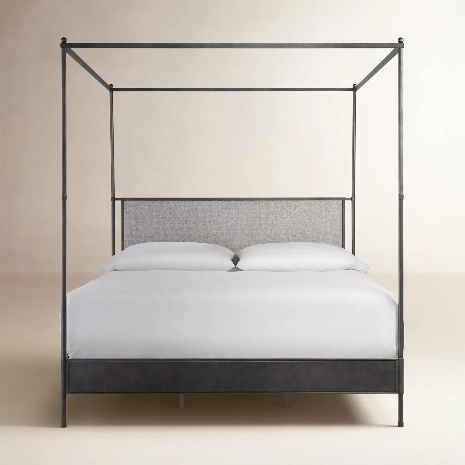 Bilbrook Upholstered Metal Canopy Bed | Birch Lane