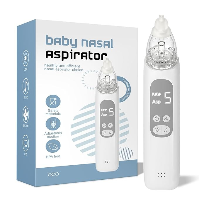 Baby Nasal Aspirator, Electric Nose Sucker with 5 Levels Suction, Soothing Light & Nursery Rhymes... | Amazon (US)