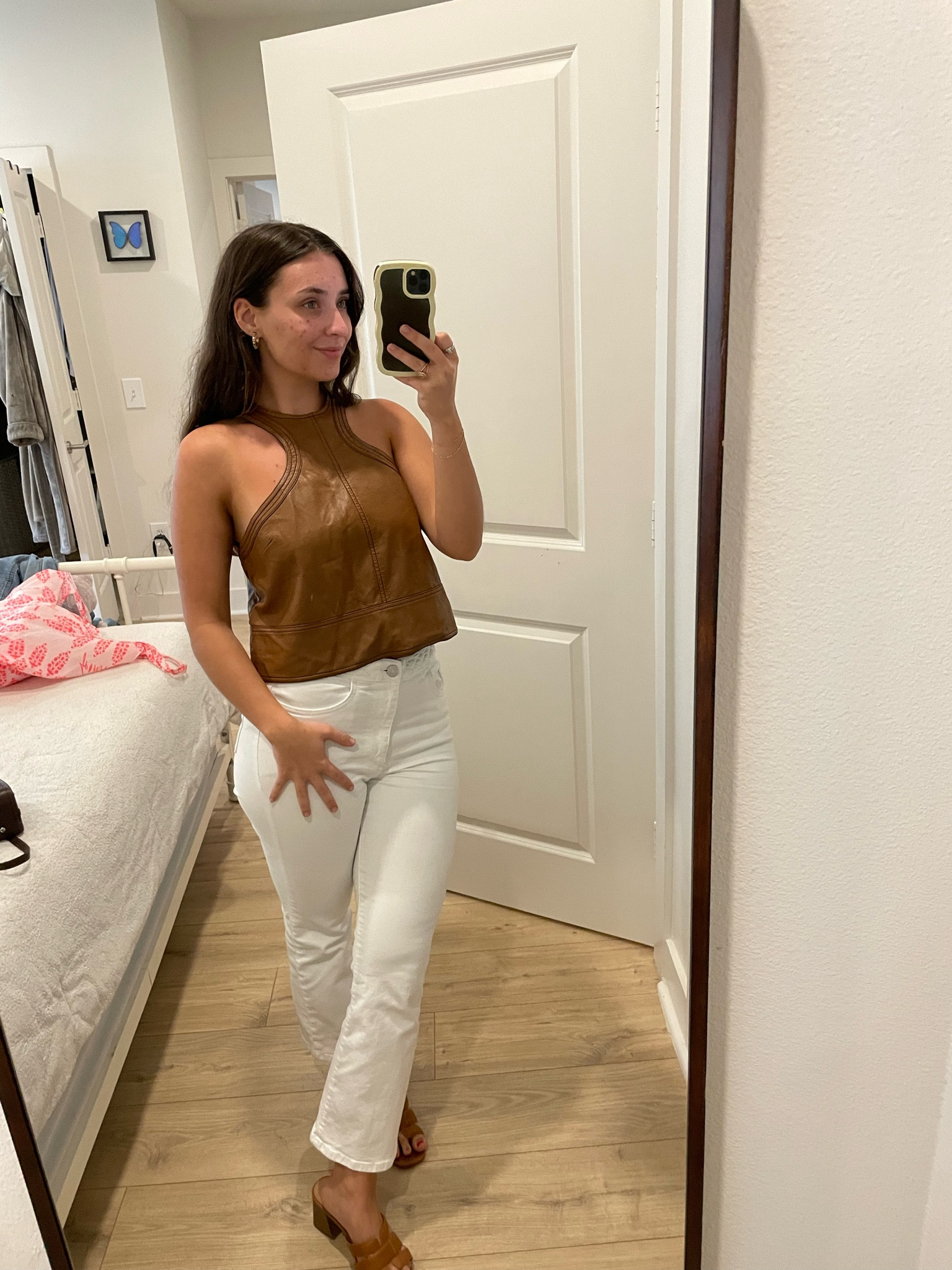 Sunday fits, very demure and sophisticated - especially mindful 
#summertofalloutfittransition 
top - xs. Anthro/Pilcro Nuuly. Linked similar! 
bottoms the frame - size 26
shoes- girl literally kroger but linked similar 

#LTKshoecrush #LTKstyletip #LTKworkwear