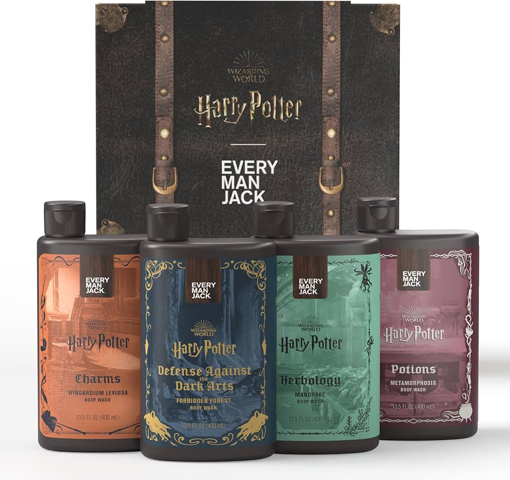 Every Man Jack Harry Potter Collectors Body Wash Gift Set - Includes 4 Body Washes with Clean Ing... | Amazon (US)