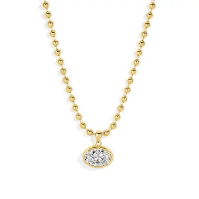 LILI CLASPE Cleo Oval Pendant Necklace in Silver at Nordstrom | Nordstrom