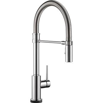 Delta Faucet Trinsic Pro Commercial Style Kitchen Faucet Chrome, Touch Kitchen Faucets with Pull ... | Amazon (US)