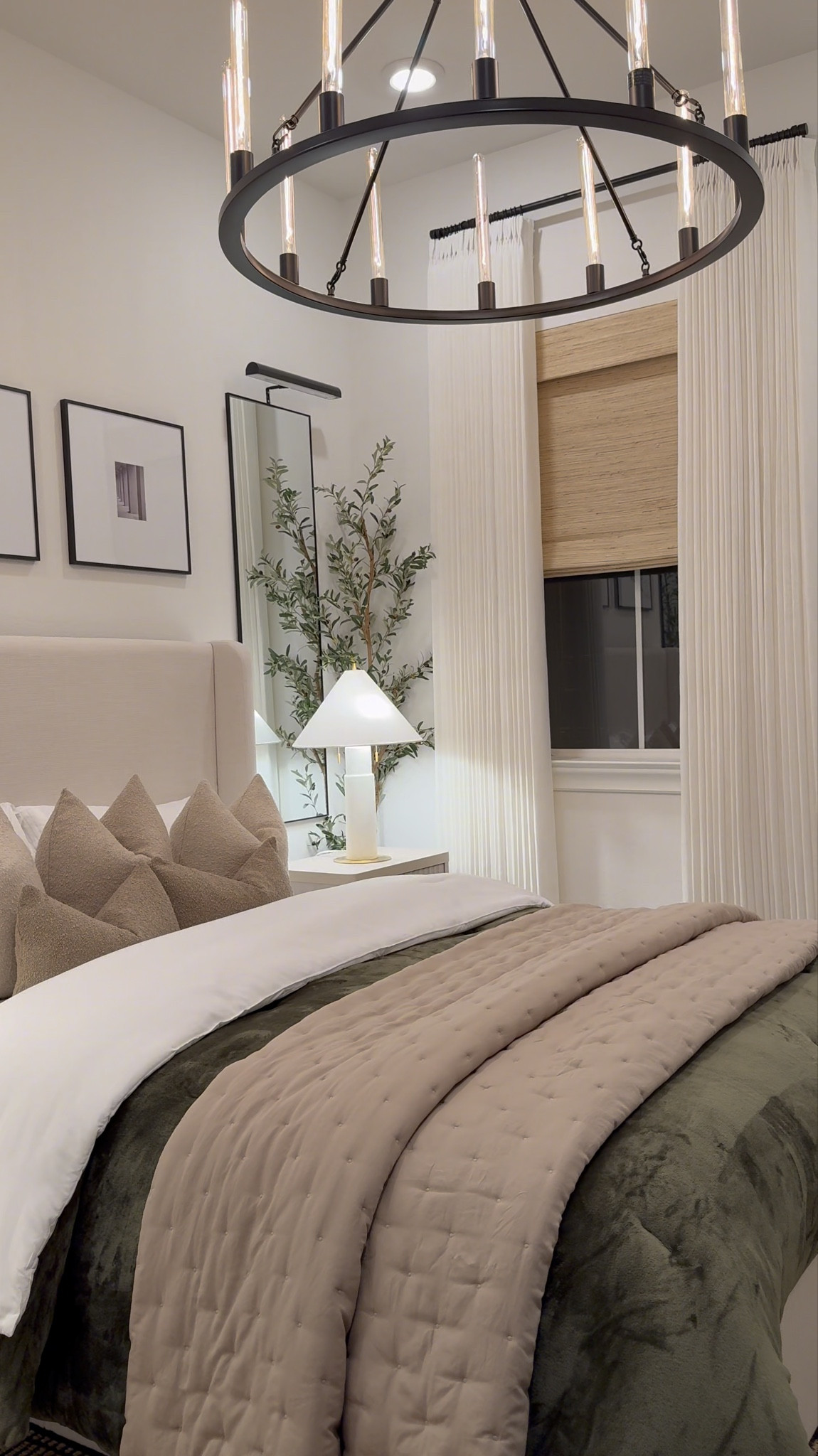 ✨ Here’s another curation of our guest room, with all the details you’ve been asking for!

The rug is an 8x10, and the bed is a queen—this time I went with queen-sized bedding since the frame sits lower than our previous canopy. I kept the mattress at a max of 12 inches to preserve the headboard’s proportions without it feeling overtaken.

The chandelier comes with bulbs, but I swapped them for T300 long lights to give a more elevated look. The frames are spaced 4.5 inches apart for balance.

✨ Want these pieces? I’ve linked the exact items for easy shopping!#LTKStyleTip

#LTKSaleAlert #LTKHome