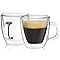 JoyJolt Savor Double Wall Insulated Glasses Espresso Mugs (Set of 2) - 5.4-Ounces | Amazon (US)