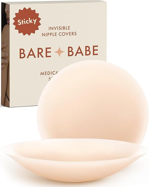 Reusable Silicone Nipple Covers - Waterproof, Nude, 4 Shades - Sticky Breast Stickers for Straple... | Amazon (US)
