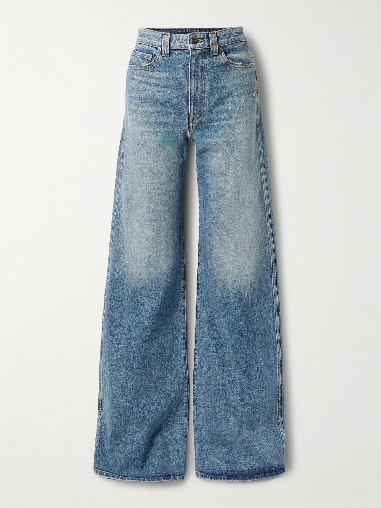 KHAITE - Dane High-rise Wide-leg Jeans - Blue | NET-A-PORTER (US)