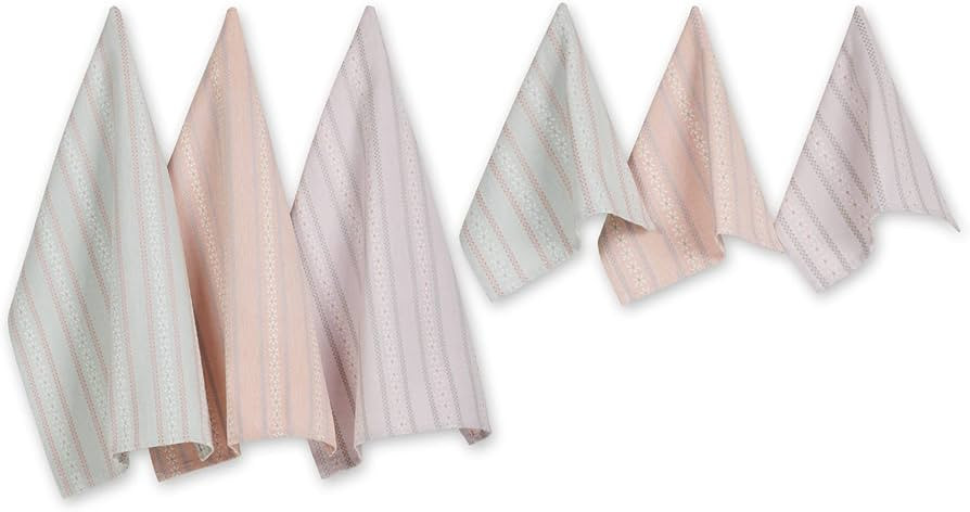 DII Cottontail Cottage Spring Kitchen Collection, Dishtowel/Dishcloth Set, Daisy Dobby, 6 Count | Amazon (US)