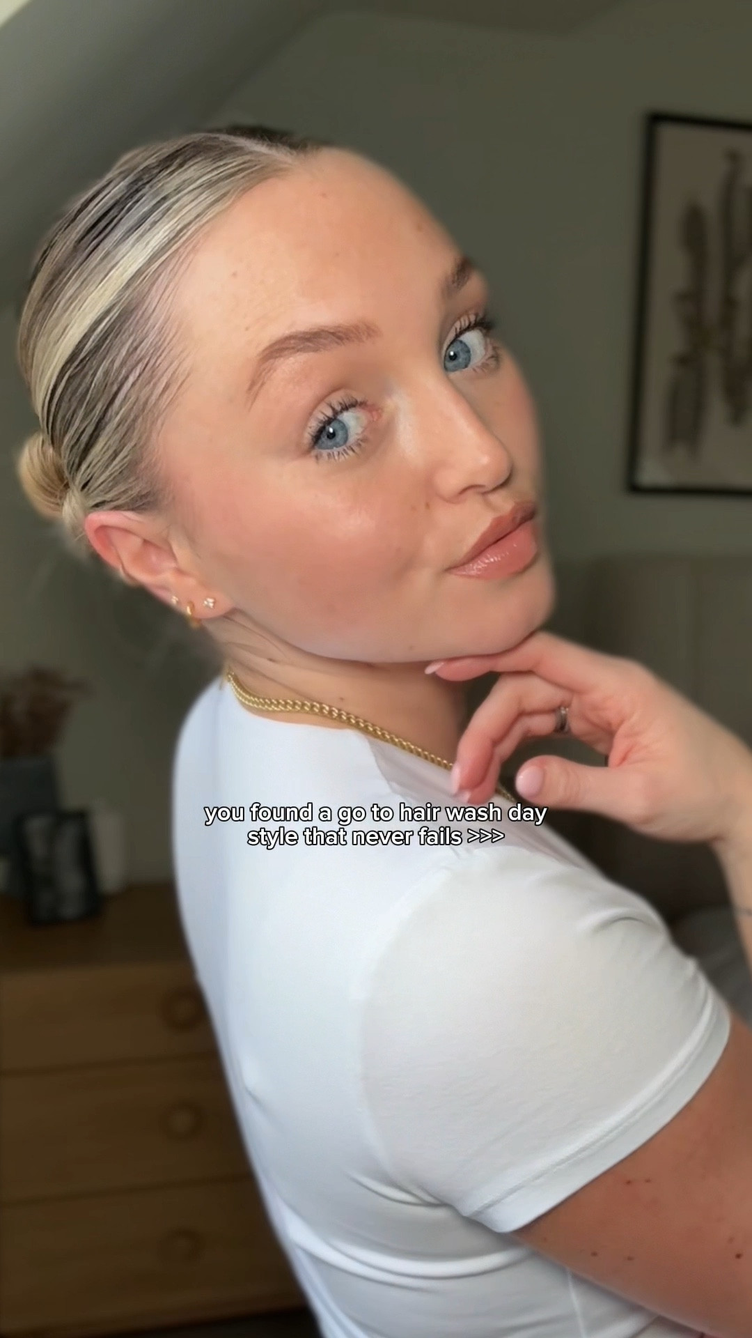 slick back messy bun go to hairstyle for hair wash days sleek hair // hair by sam mcknight 

#LTKuk #LTKbeauty #LTKstyletip