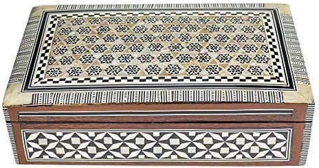 Arts of Egypt- Elegant Handcrafted Egyptian Decorative Mosaic Jewelry Trinket Box Inlaid Mother o... | Amazon (US)
