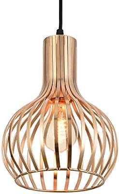 Popity home French Golden Metal Ceiling Pendant Light, Industrial Adjustable Pendant Lighting Fix... | Amazon (US)
