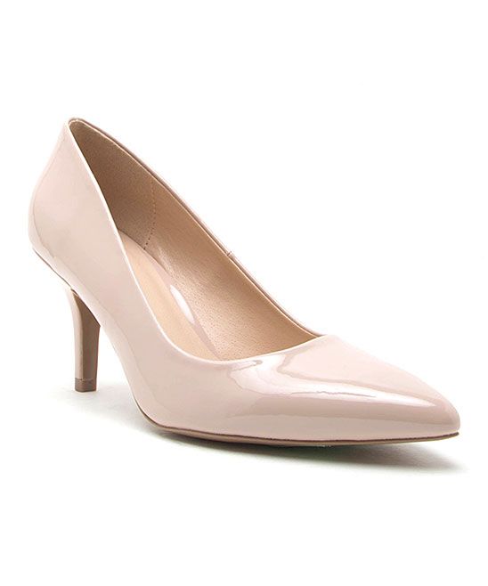 Qupid Women's Pumps NUDE - Nude Portia Pump - Women | Zulily