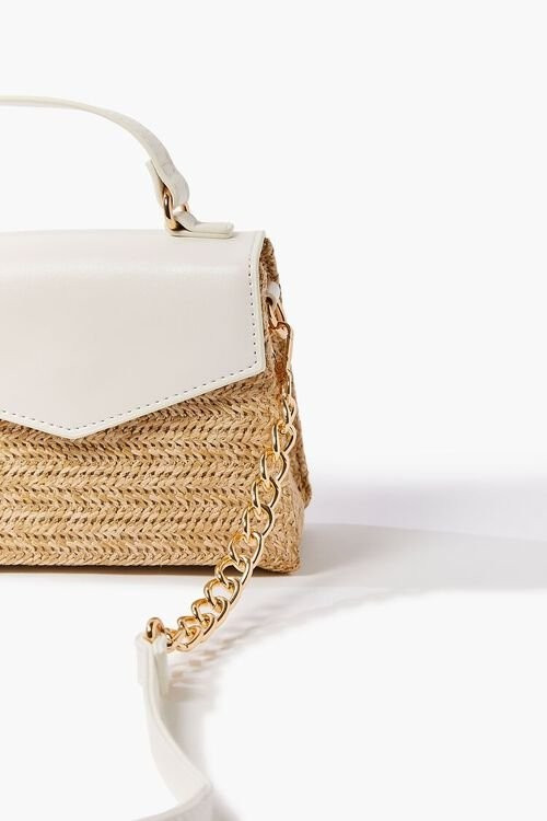 Raffia Straw Chain Crossbody Bag | Forever 21 (US)