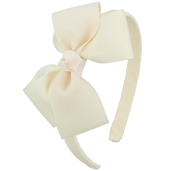 7Rainbows Cute Ivory Bow Headband for Girls Toddlers. | Amazon (US)