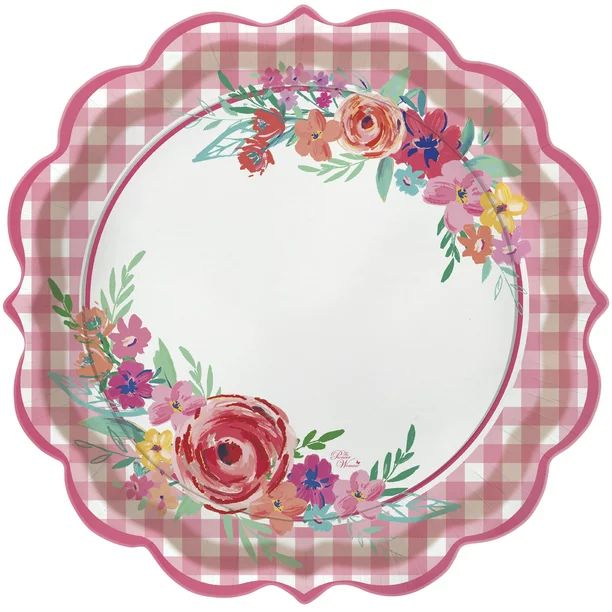 The Pioneer Woman Floral Pink Paper Dinner Plates, 11.5in, 8ct | Walmart (US)