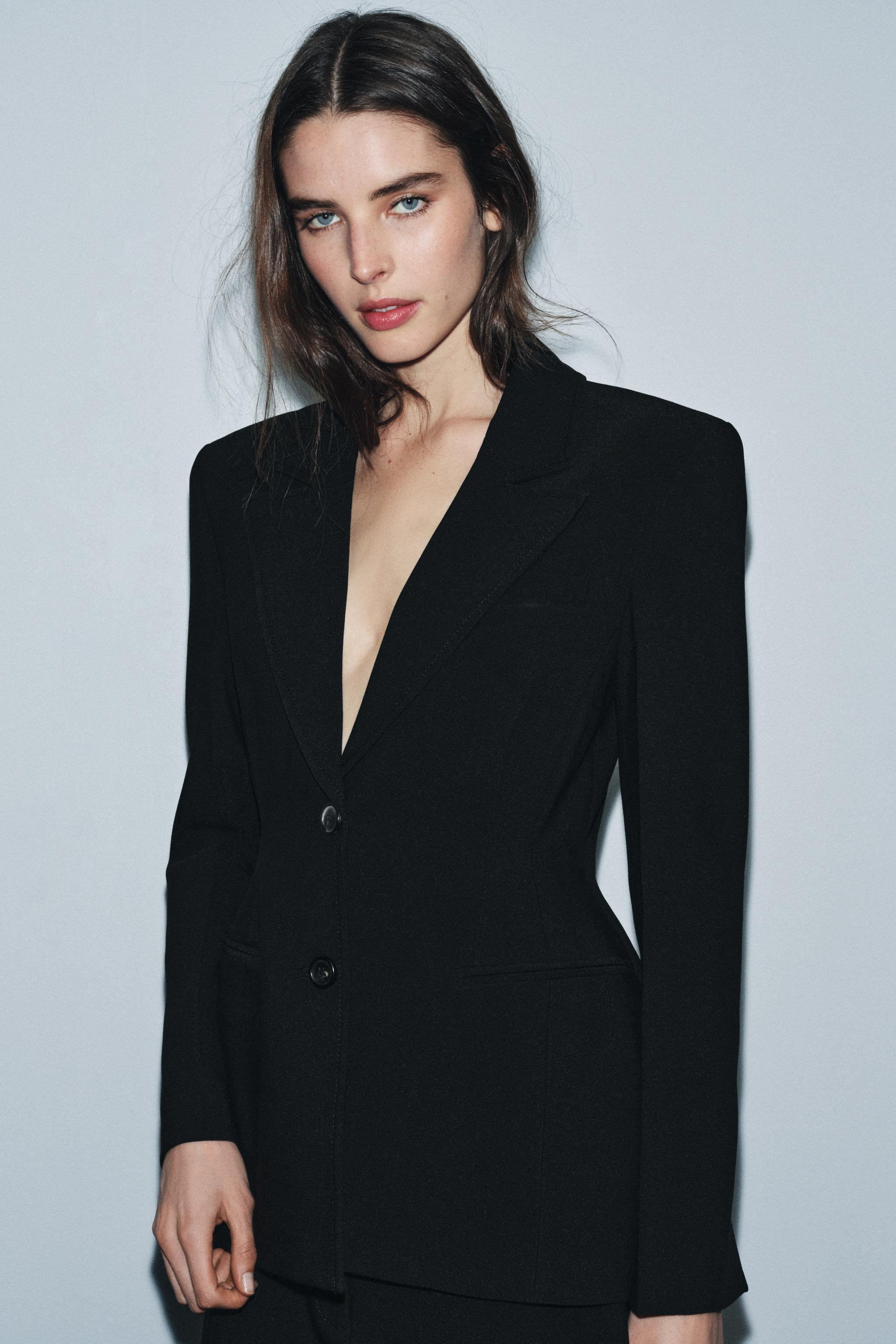 FITTED BLAZER WITH TOPSTITCHING ZW COLLECTION | Zara US