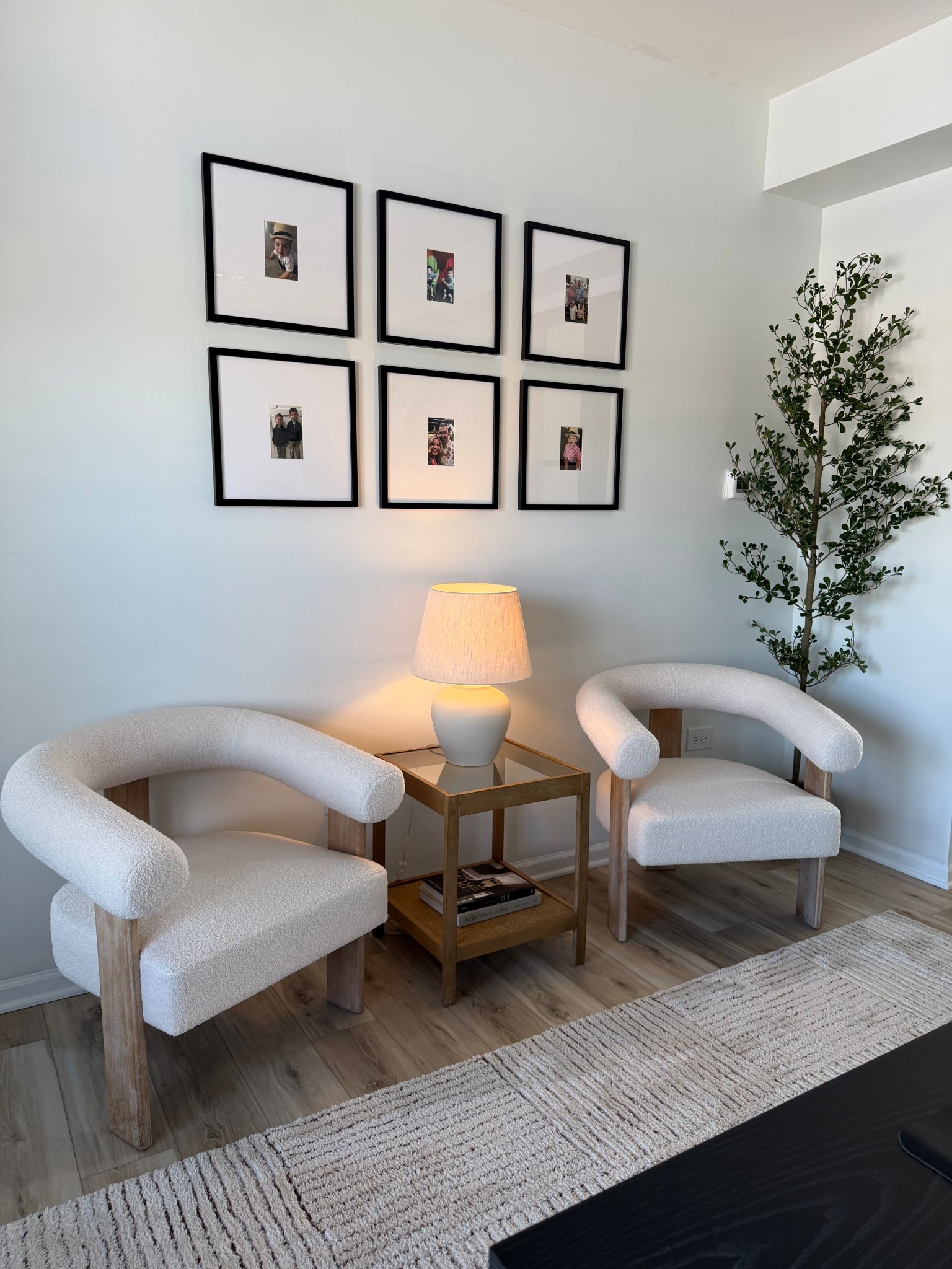 Sitting area in my office!

Accent chair, olive tree, area rug, gallery frames 

#LTKHome