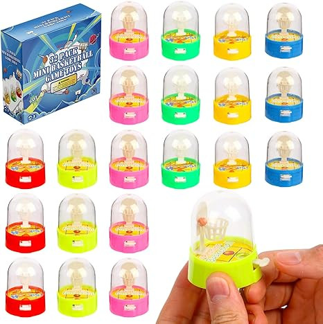 32 Pack Mini Finger Basketball Toys, Fun Handheld Basketball Shooting Games Desktop Fidget Game, ... | Amazon (US)