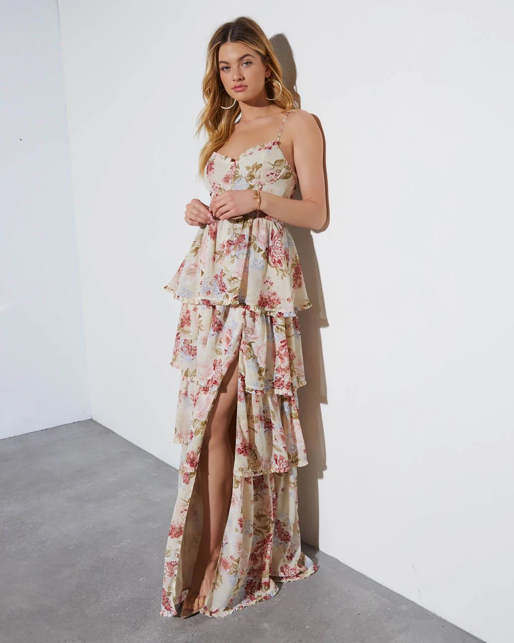 Sasha Sweetheart Tiered Maxi Dress | VICI Collection