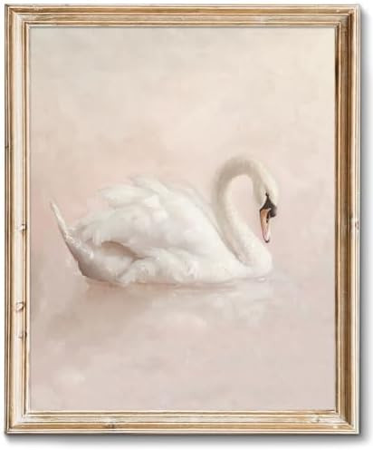 RETRART Vintage Swan Canvas Wall Art - Swan Vintage Art Prints for Wall Decor, Elegant Animal Oil... | Amazon (US)