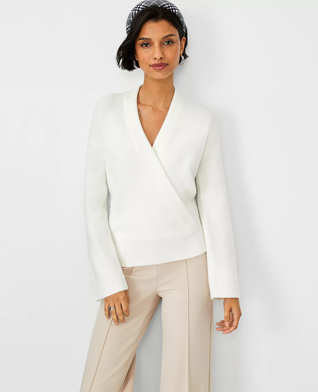 Drop Shoulder Wrap Sweater | Ann Taylor (US)