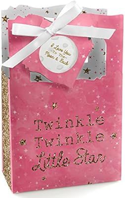 Pink Twinkle Twinkle Little Star - Baby Shower or Birthday Party Favor Boxes - Set of 12 | Amazon (US)