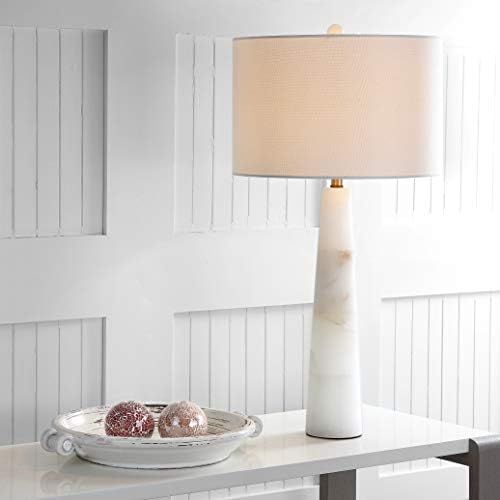 Safavieh Lighting Collection Delilah Alabaster White 30-inch Bedroom Living Room Home Office Desk... | Amazon (US)