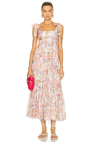 Cira Tie Shoulder Midi Dress | FWRD 