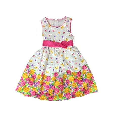 American Princess Girls Green Dot Floral Butterfly Party Dress Flower Girl 6 | Walmart (US)