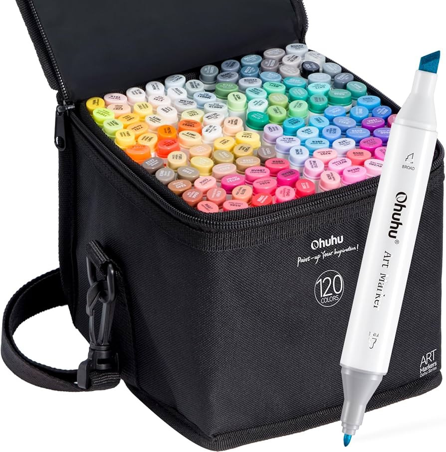 Ohuhu Alcohol Based Art Markers - Double Tipped Coloring Marker Set for Adults Coloring Students ... | Amazon (US)