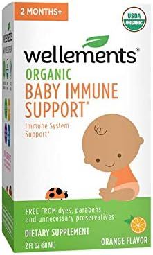 Wellements Organic Baby Immune Support Syrup, Orange Flavor, 2 Fl Oz, Free from Dyes, Parabens, a... | Amazon (US)