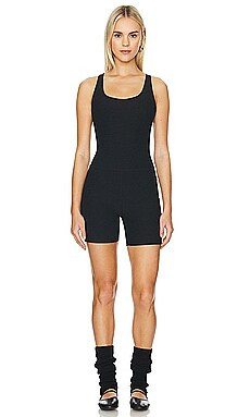 Beyond Yoga Spacedye Get Up And Go Pocket Biker Jumpsuit in Darkest Night from Revolve.com | Revolve Clothing (Global)