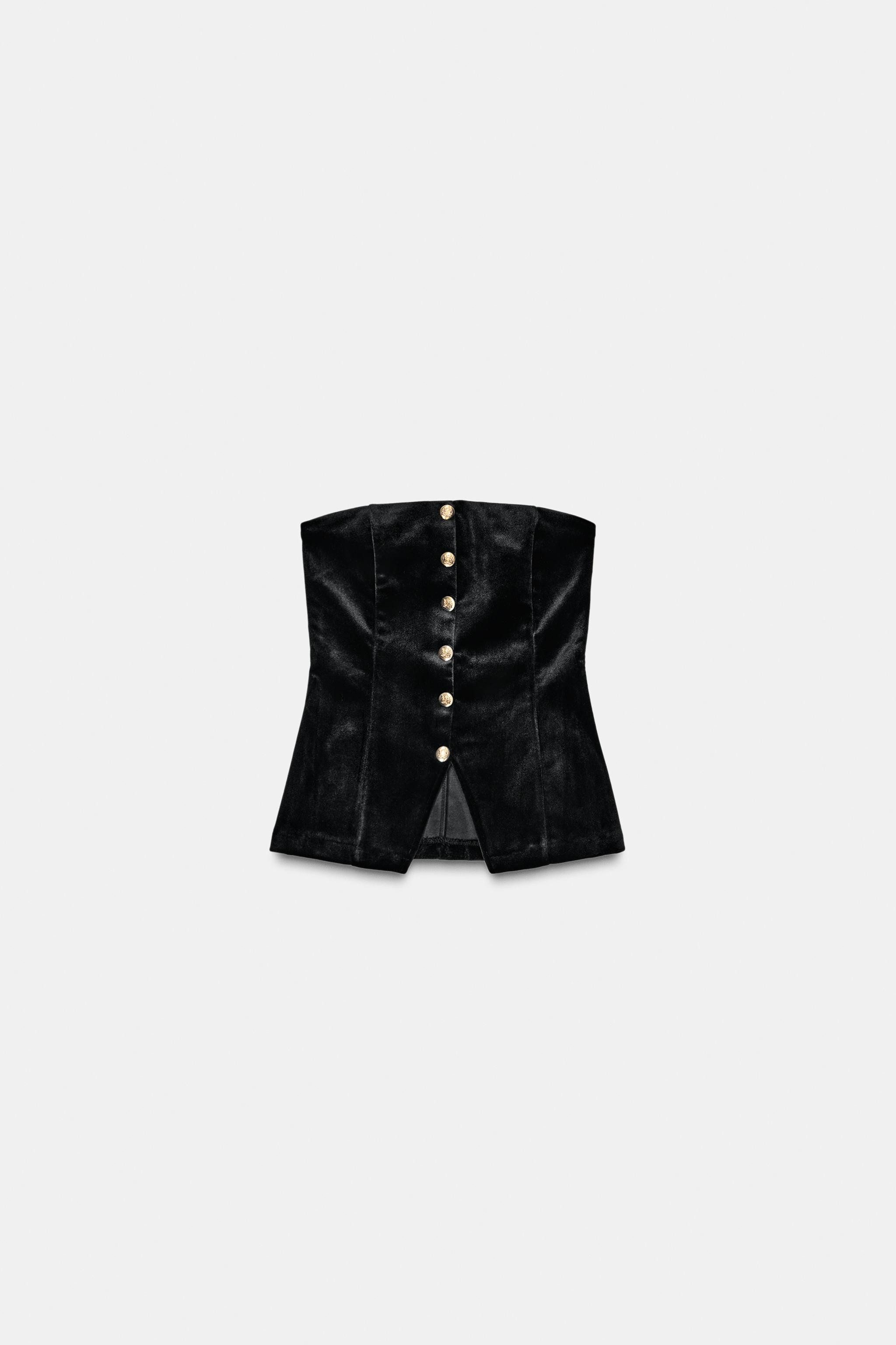 VELVET BANDEAU TOP | Zara UK