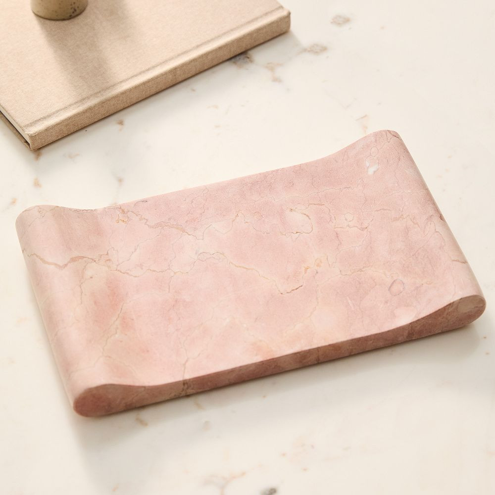 Draped Marble Stone Tray | West Elm (US)