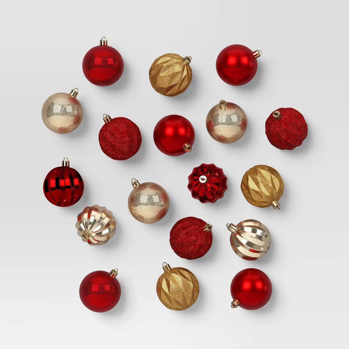 100pc Shatter-Resistant Round Christmas Tree Ornament Set Red/Gold - Wondershop™ | Target