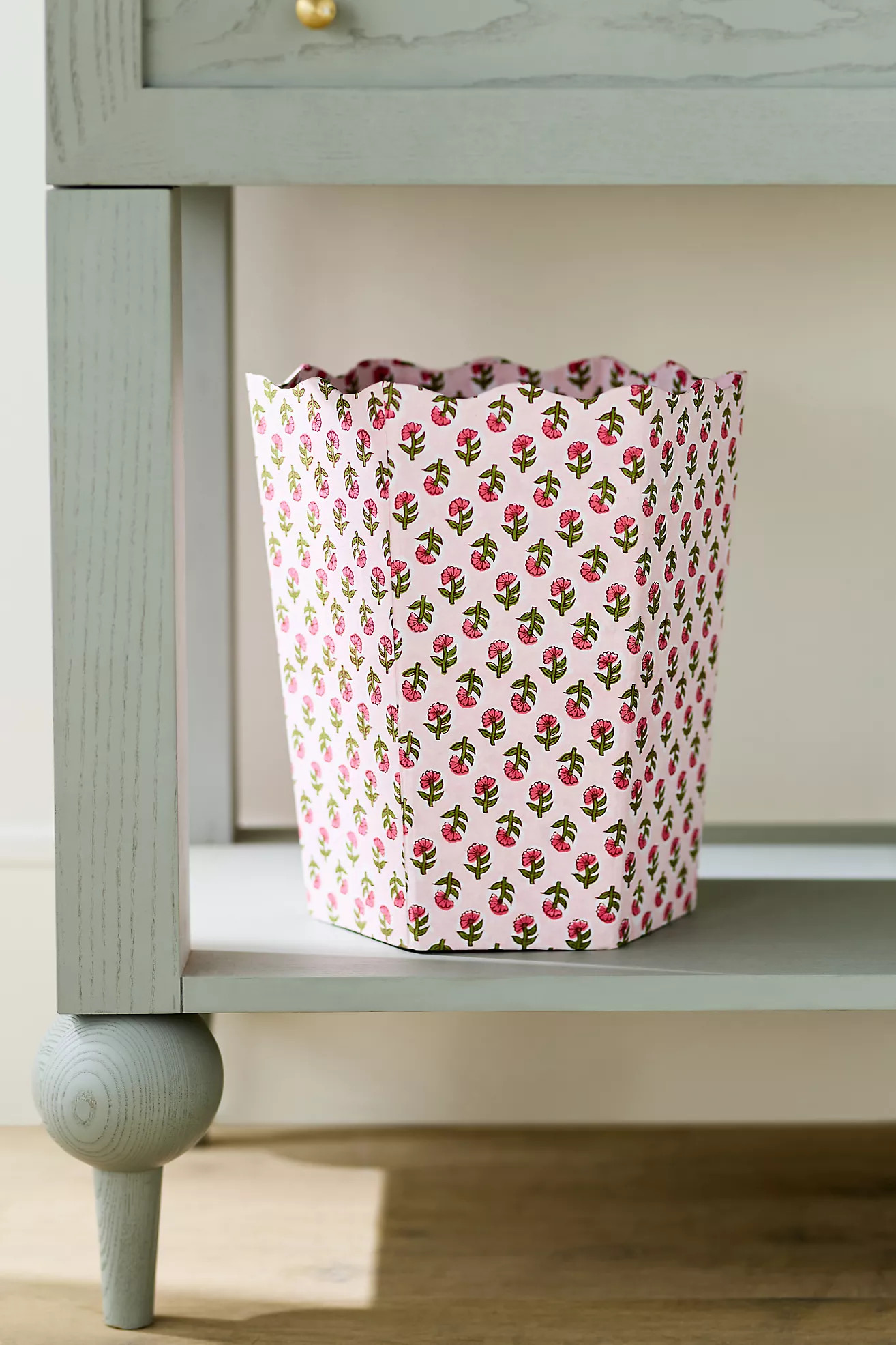 Inner Child Scallop Printed Waste Bin | Anthropologie (US)