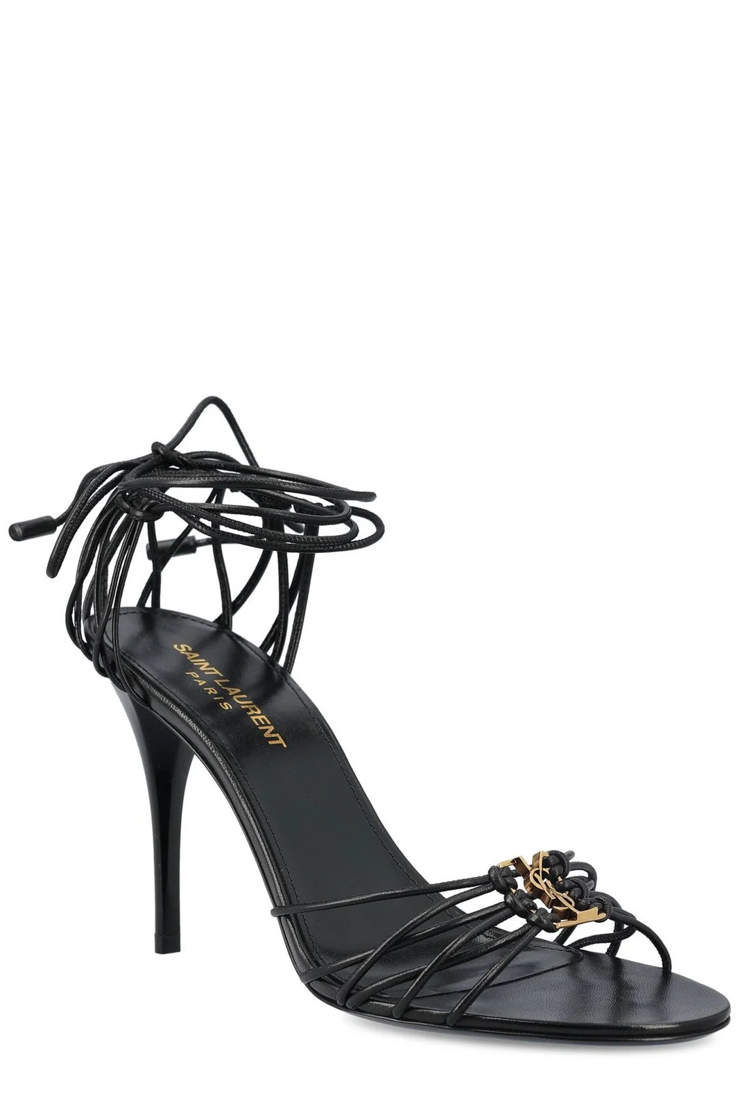 Saint Laurent Babylone Logo Plaque Sandals | Cettire Global