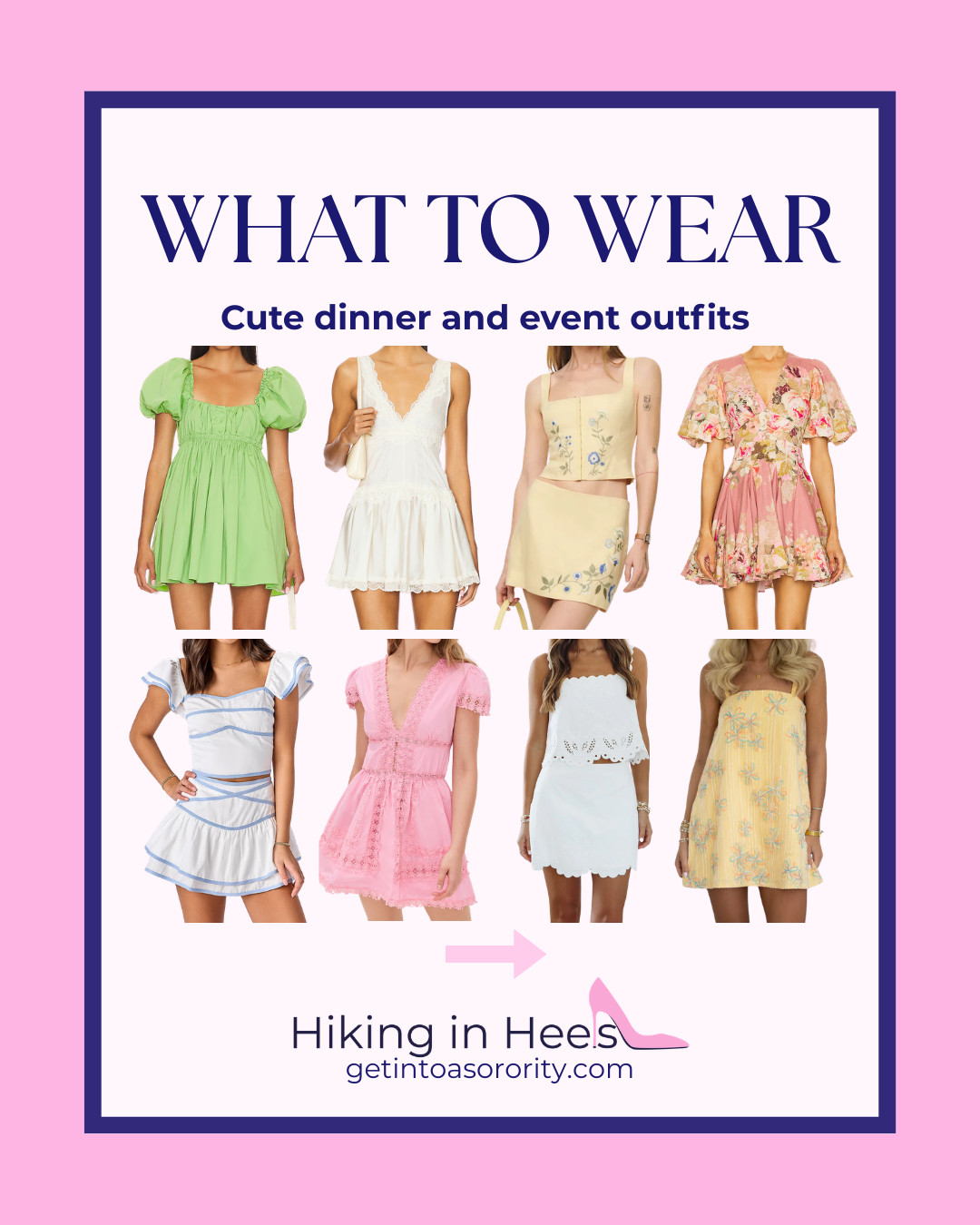 Pre-rush event stylings for cute dinner and events! 

 #LTKdayinmylife #LTKgrwm #LTKootd