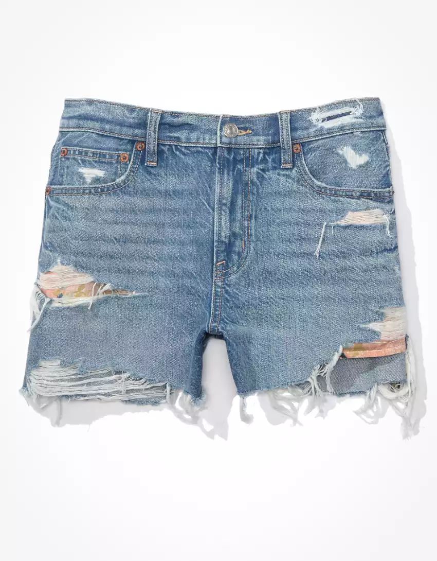 AE x Outer Banks Denim Highest Waist '90s Boyfriend Short | American Eagle Outfitters (US & CA)