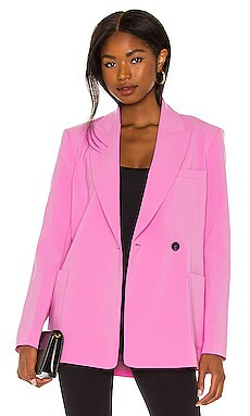 JONATHAN SIMKHAI Charlize Eco Twill Combo Oversized Blazer in Orchid from Revolve.com | Revolve Clothing (Global)