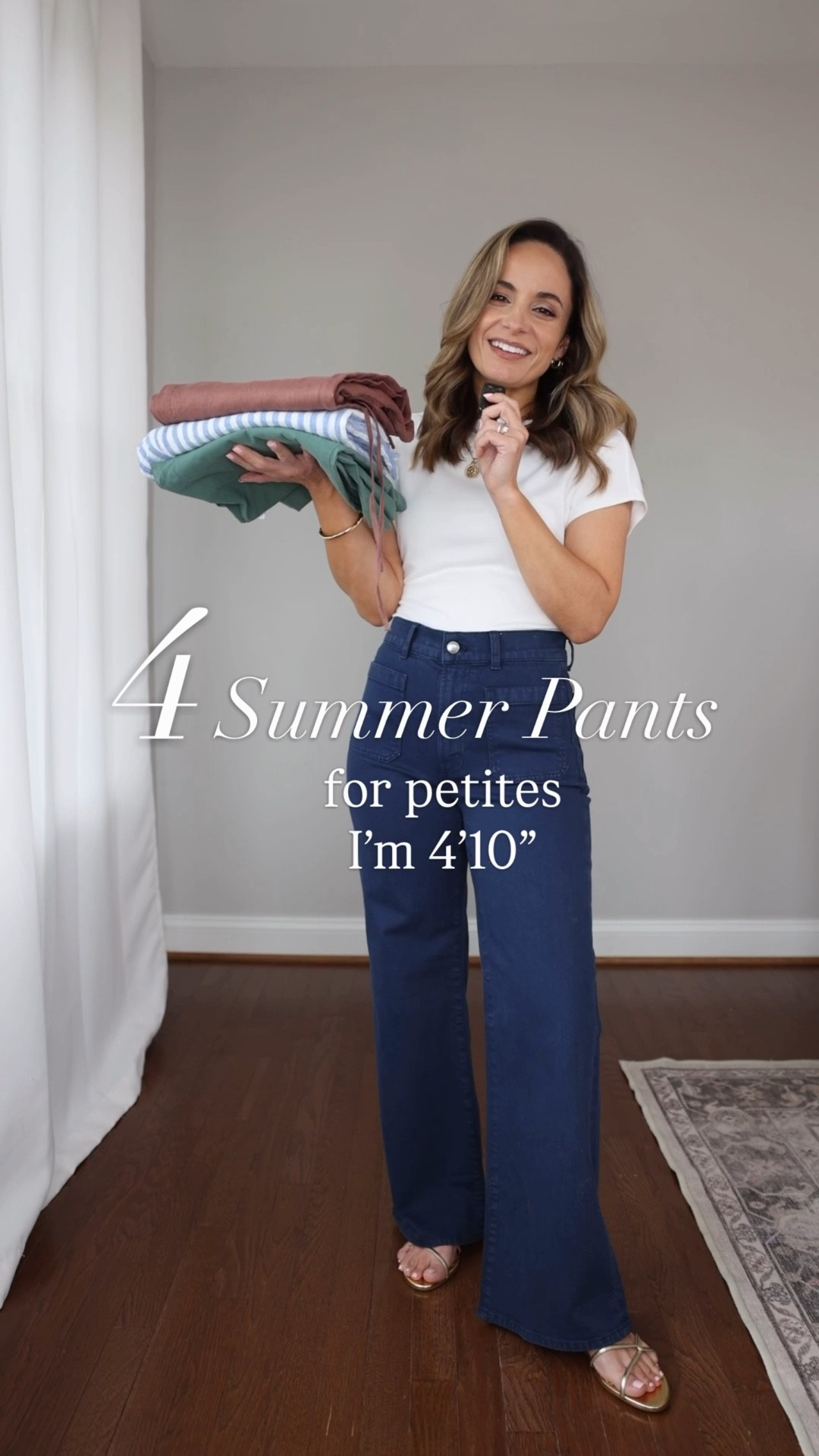 4 petite-friendly pairs of summer pants! 

Madewell Emmy Pants: 24 short | 11” rise | 28” inseam | true to size | my favorite of this round up! 
Banana Republic Getaway Pants: petite xs (petite xxs would be a better fit for me) | 11” rise | 25” inseam 
J.Crew Factory Ella Pants: 24 classic | 11” rise | 26” inseam (they also come in petite which will have a shorter rise and inseam | true to size  
J.Crew Cotton Gauze Pants: petite xs | 10” rise | 27” inseam | sized up 

Top (Nordstrom): petite xs 
Sandals (Sam Edelman): true to size 

My measurements for reference: I’m 4’10” and 105lbs. My bust, waist, and hip measurement is 32”, 24”, and 36”.

#LTKPetite