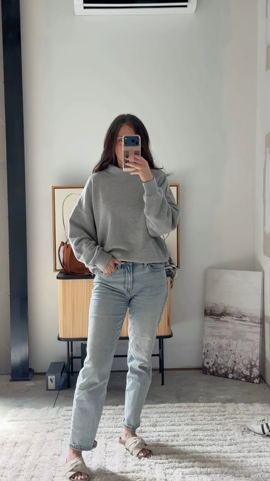 wearing the small mock neck sweatshirt 

 #LTKOver40 #LTKSaleAlert
