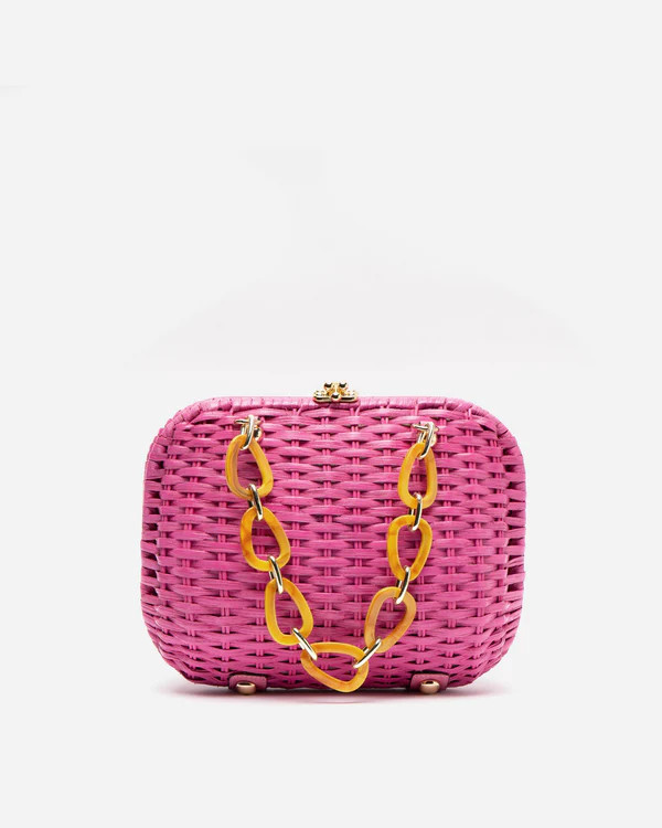 Hen Wicker Basket - Pink | Frances Valentine