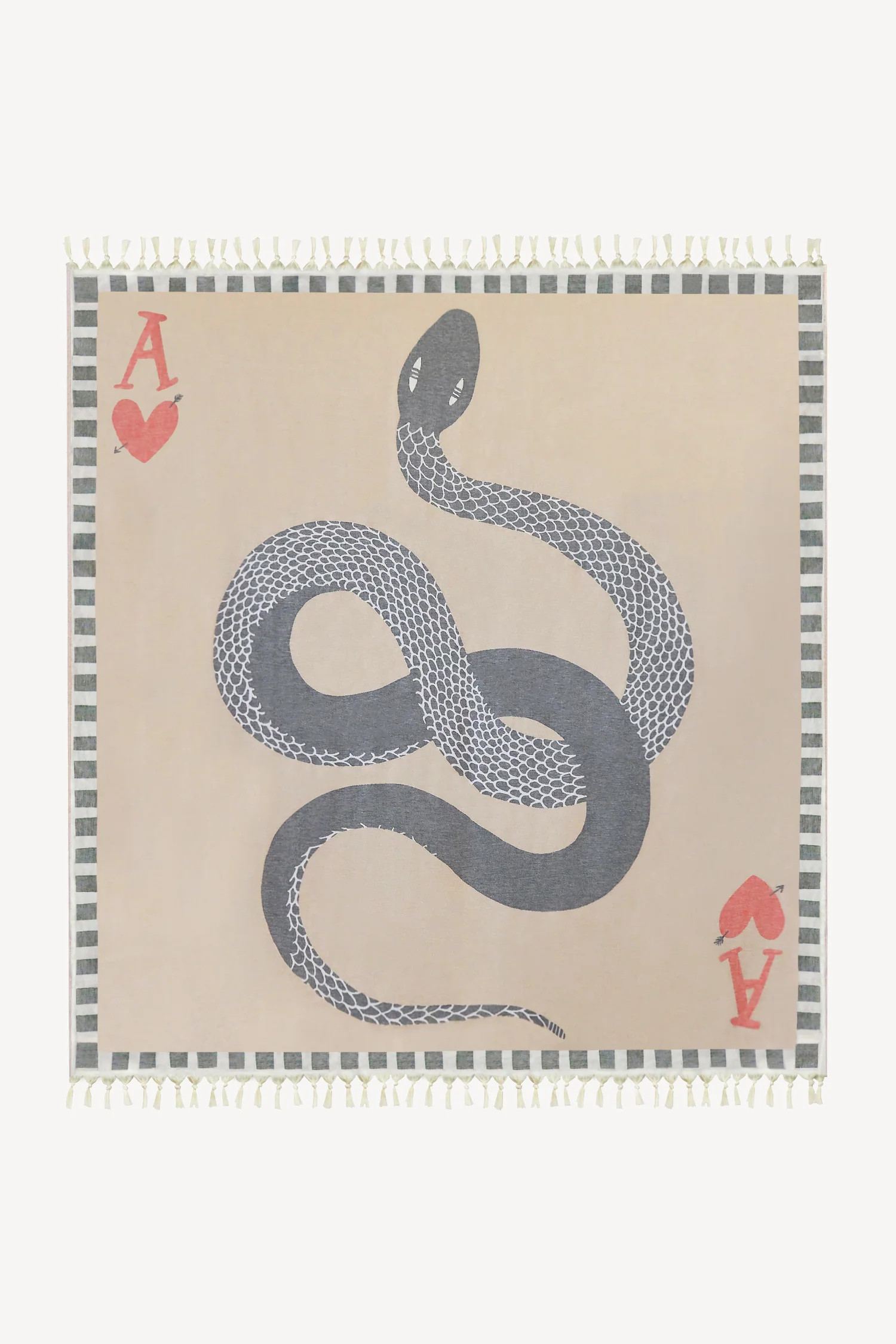 Tuch 'Snake' in Beige | ANITA HASS