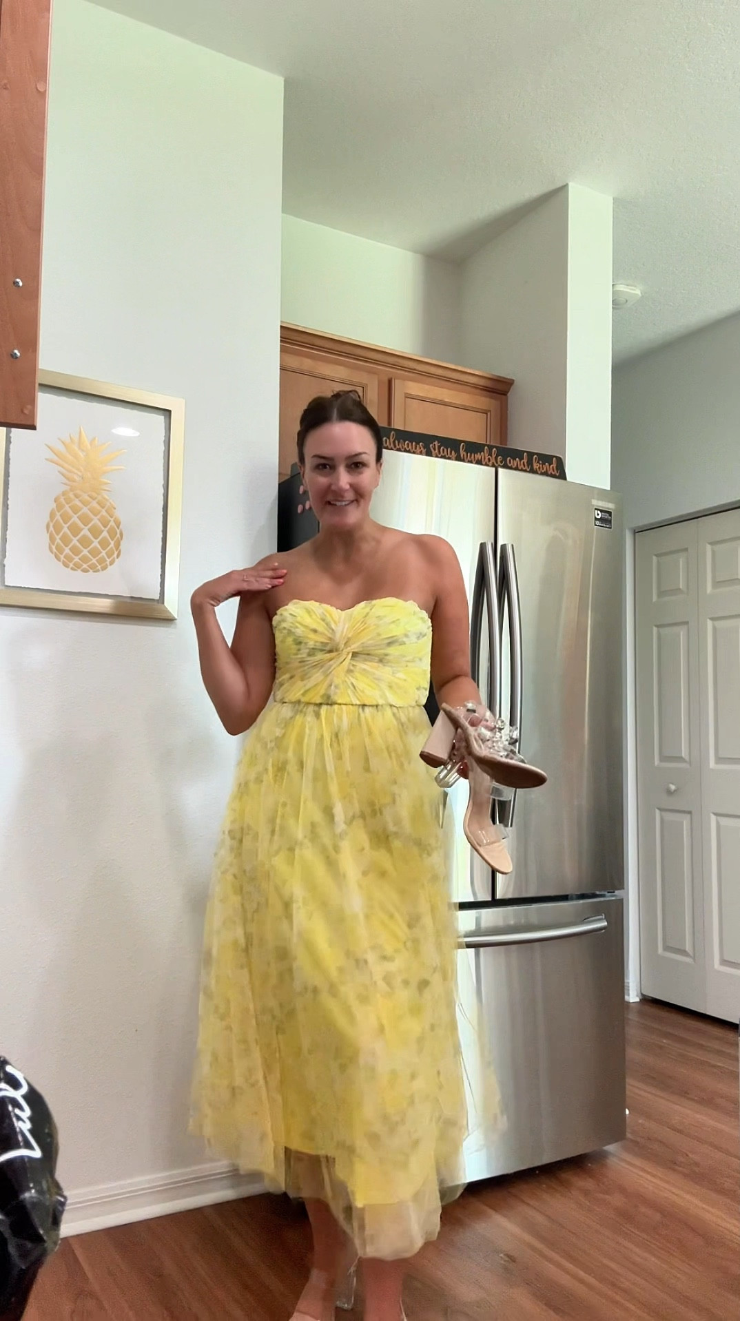 LTKCon outfit inspo for Awards & Afterparty 💛 Love this midi dress with tulle and subtle flower pattern!

Paired with these shoe options - the gemstone heels are on an epic sale! 💎

#LTKSaleAlert #LTKParties #LTKCon
