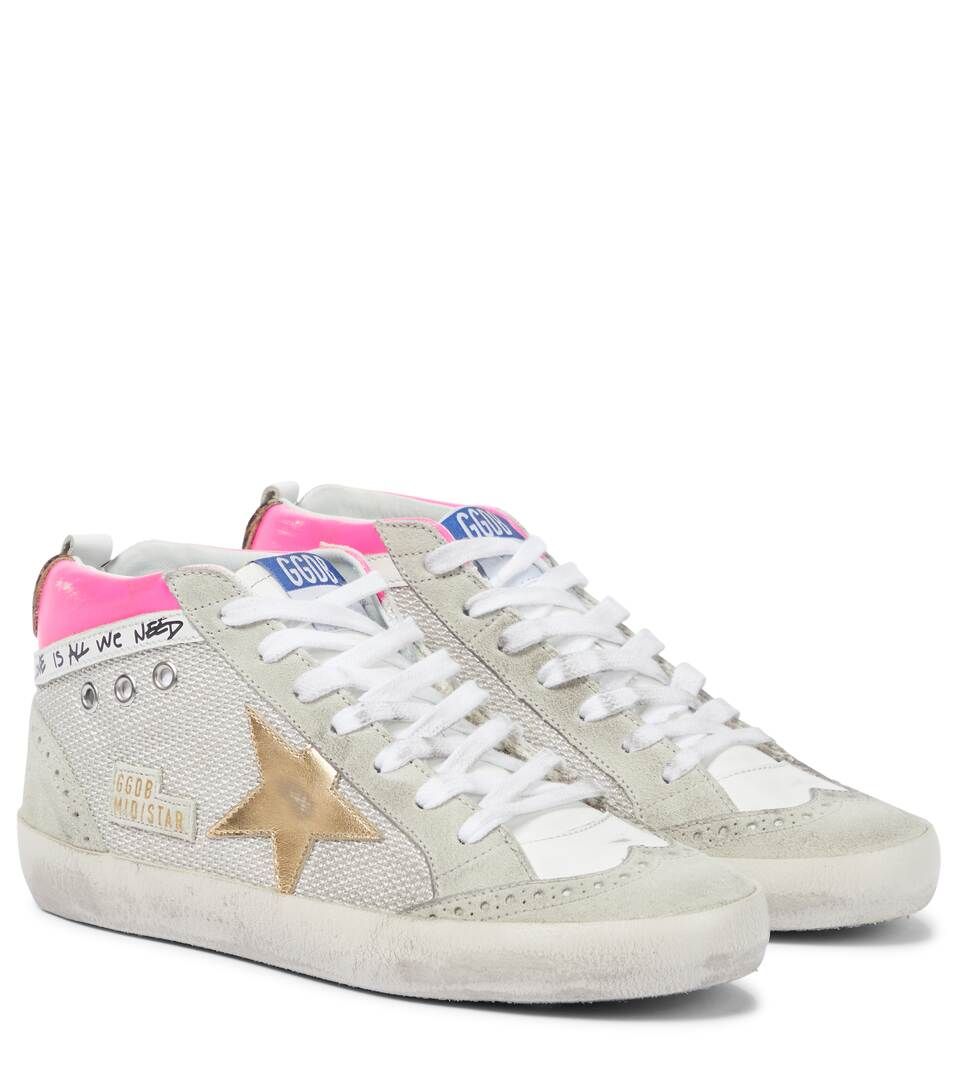 Mid Star suede-trimmed leather sneakers | Mytheresa (US/CA)
