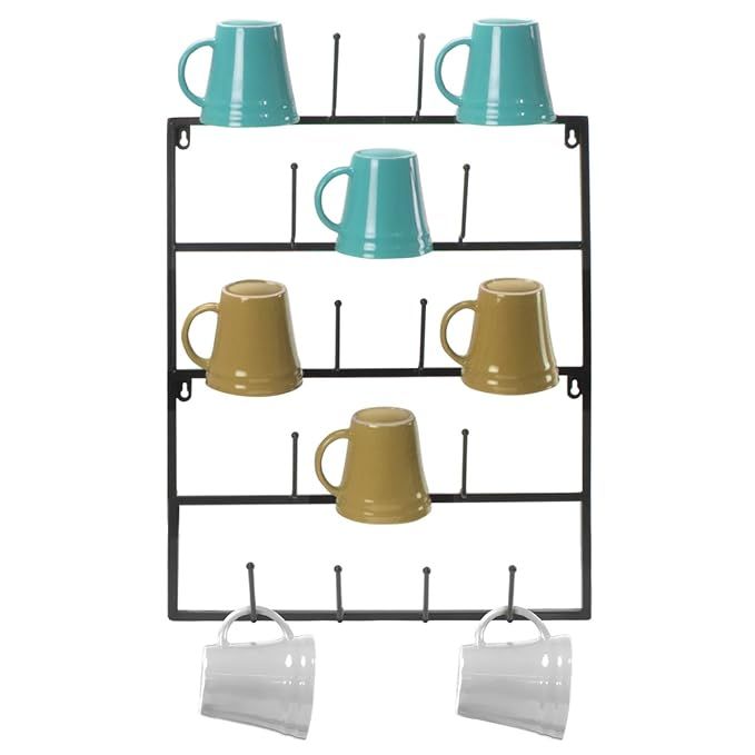 Sorbus Mug Rack Cup Holder - Wall Mounted Home Storage Mug Hooks with 5-Tier Display Organizer fo... | Amazon (US)