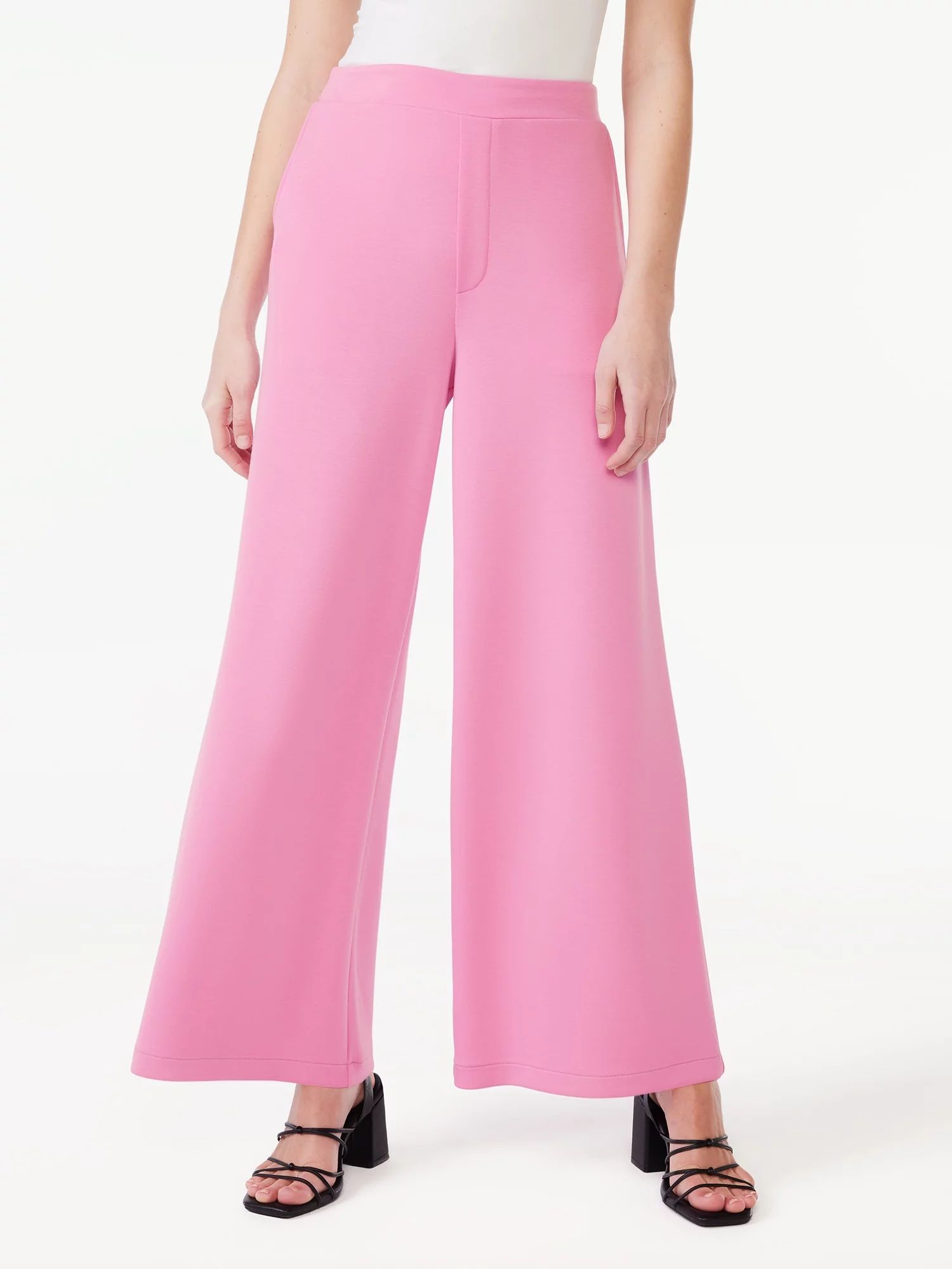 Scoop Women's Scuba Knit Wide Leg Pants, Sizes XS-XXL | Walmart (US)
