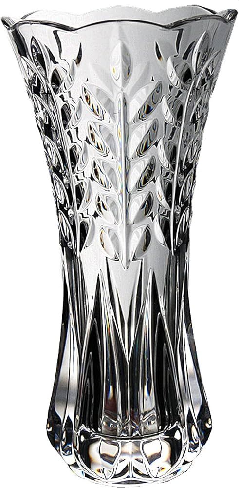 Unbreakable Flower Large Vase 12 inch Elegant Leaf Shape Clear Tall Decorative Crystal Vase for H... | Amazon (US)