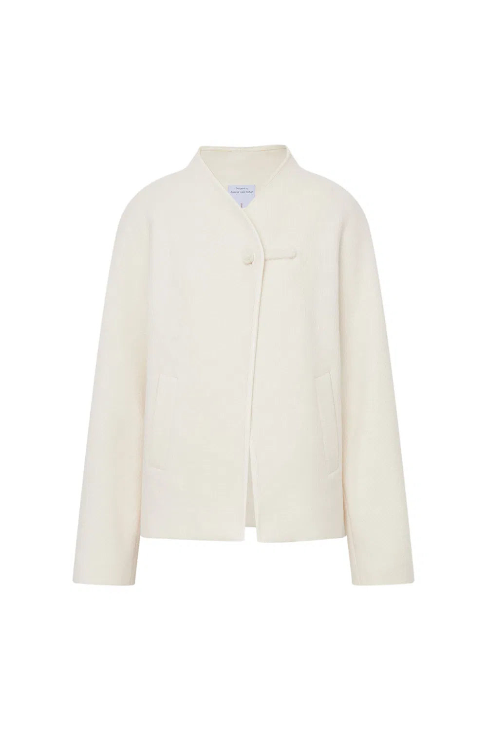 Riri Hand Finished Mandarin Knot Wool Jacket in Australian Merino Blen | Fabrique